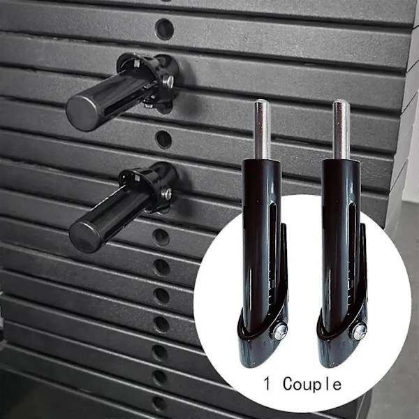 2x Painopakka Tappi Kuntosalilaitteet Painonlataustappi Universaali Kannettava Monitoimitarvikkeet Painopakan Vaihto [Db] 2pcs black 9.5MM