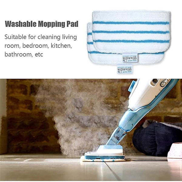 5-pack Mop Pads Ersättning för Black + Decker Ångmopp FSM1610/ FSM1630 Tvättsbara Mopp Pads Tillbehör [DB] 5 pcs