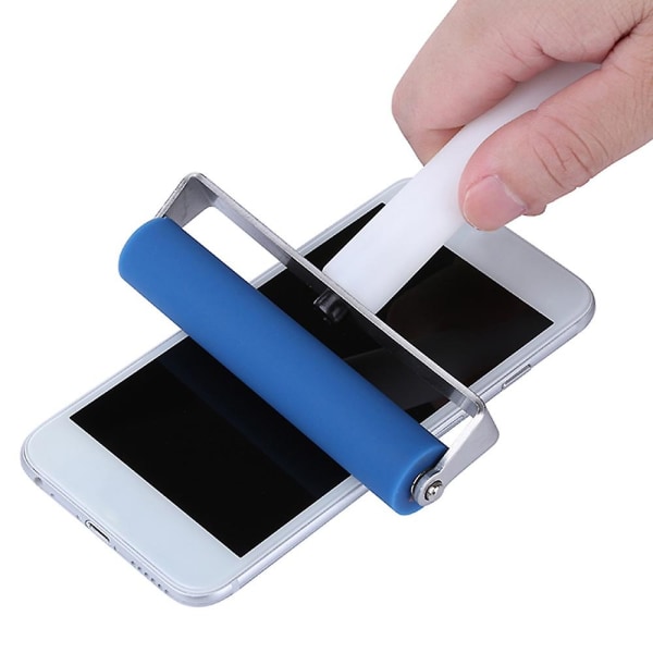 Mobiltelefon Skärmskydd Film Skyddsglas inklistrad Silikonrulle för telefon LCD OCA Polar [DB] Blue  white
