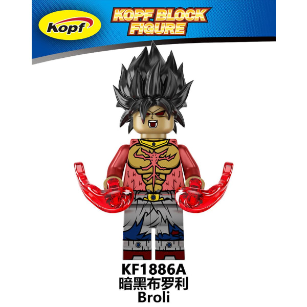 8 stykker/sæt af Dragon Ball Sun Wukong og Vegeta partikel byggeklodser minifigur legetøjDB Style 4