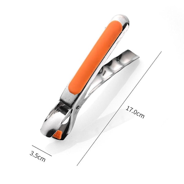 Griptång för att lyfta heta skålar, grytor, kastruller och tallrikar från mikrovågsugn, rostfritt stål, kökstång, 1 st [db] orange