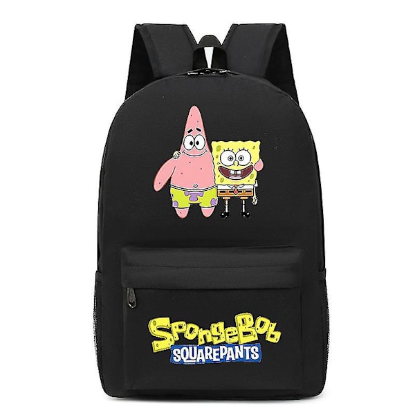 Svampbob Ny Ryggsäck Kawaii Tecknad Mode Skolväska Anime Väska Oxford Tyg Barnryggsäckar Trendiga Studentväskor Gåvor [DB] A