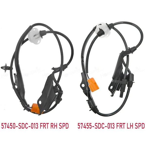 2 st främre vänster höger ABS hjulhastighetssensor 57455-sdc-013 57450-sdc-013 för Tsx 2004-2008 Accord 2003-2007