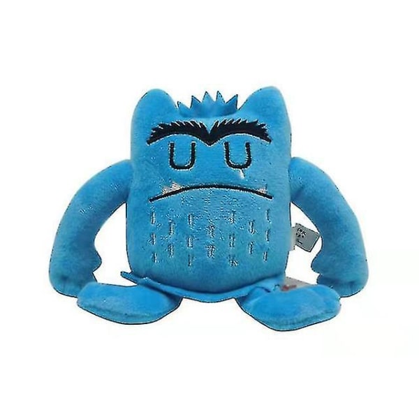 6 stk./sæt Farve Monster Plys Legetøj Peluche Baby Appease Coulor Følelser Plys Plys Legetøj Til Børn Børn Fødselsdag Julegaver-e [DB] Blue