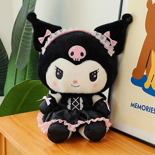 Cute Kuromi Plush Toy 60cm Cartoon Black Skirt Uniform Kuromi Anime Plush Doll Super Soft Sofa Sleeping Pillow [DB]