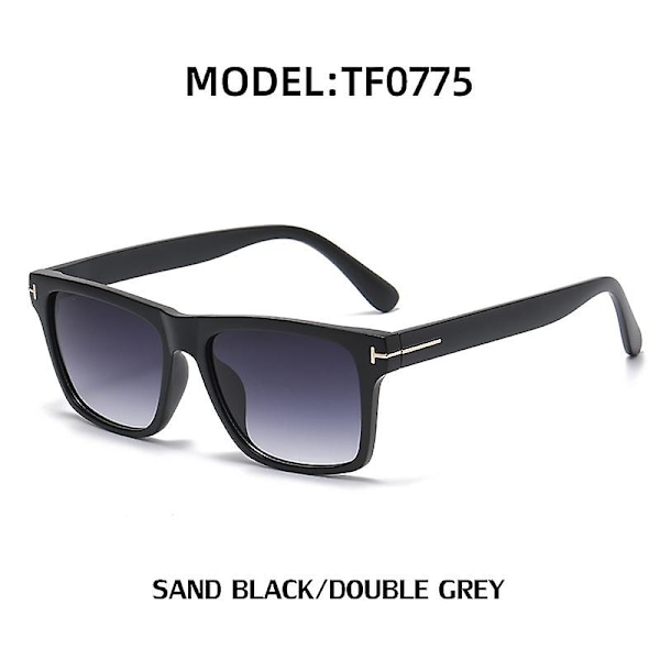 Nye trendy Tom-brand TF rektangulære solbriller til kvinder og mænd 2022 luksuriøs designer høj kvalitet Ins populære oculos de sol{ DB} black-gray-tea uv400