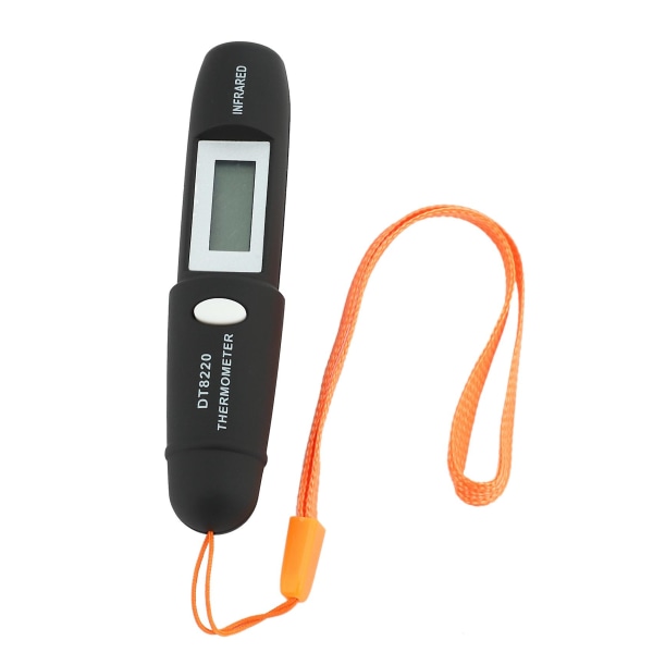 Beröringsfri mini infraröd termometer Ir Temperaturmätning Digital LCD-skärm Infraröd termometer Pen Dt8220 Svart