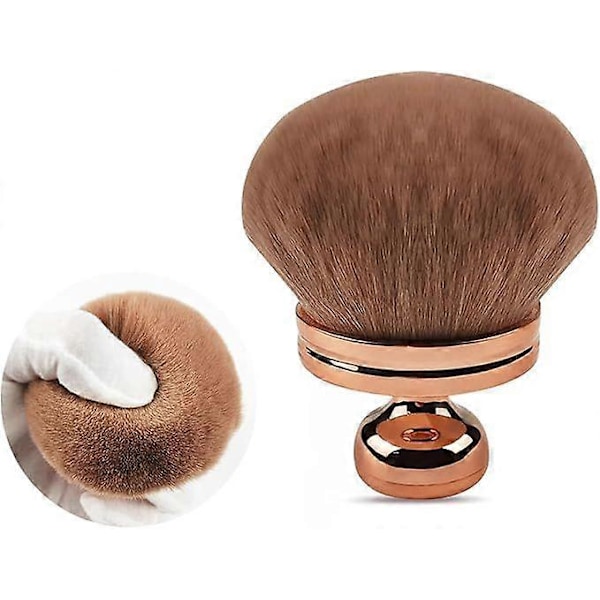 Extra Stor Kroppssminkborste För Ben & Bronzer Solskyddsmedel Applikator Foundation Oval Med Väska Guld Svamp [DB] golden