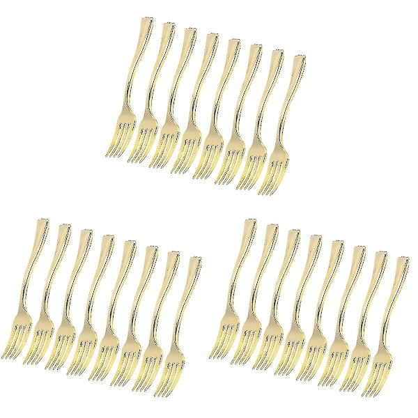 120 stk. Engangs Mini Gaffler Frugt Dessert Pudding Gaffler Festartikler Til Restaurant Ktv (Gylden) DB 72 pcs
