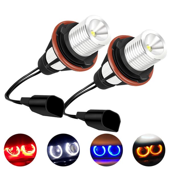6500K Röda LED Angel Eye Marker Halo-glödlampor för - E39 E53 E60 E63 E64 E66 E87 5 6 7 X3 X5 [dB} Black