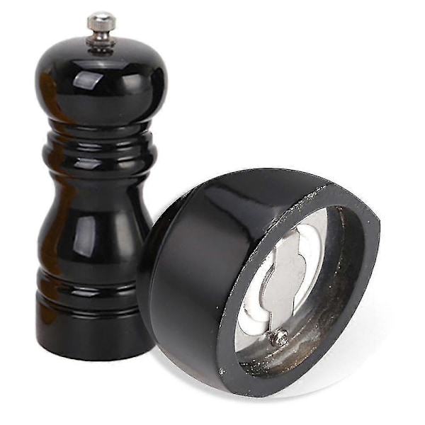 Tre Salt- og Pepperkvern Hånddrevet Kvern Fyllbar med Justerbar Grovhet Keramisk Rotor P db black