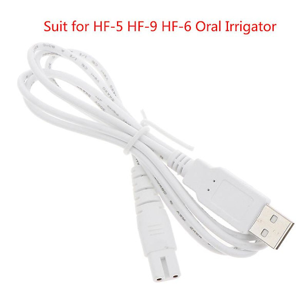 USB-kaapeli latausjohto sopii HF-5 HF-9 HF-6 suuhuun asennettavalle hammasirrigatorille HFMQV [DB] One Size