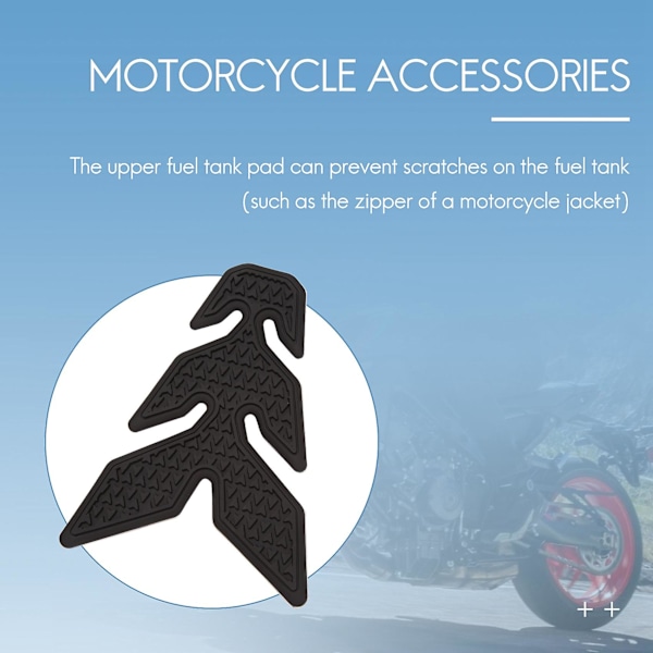Motorcykel Halkskydd Sidobränsletank Pad Dekaler Vattentät Gummidekal för YAMAHA MT-09 MT09 202 [db] black