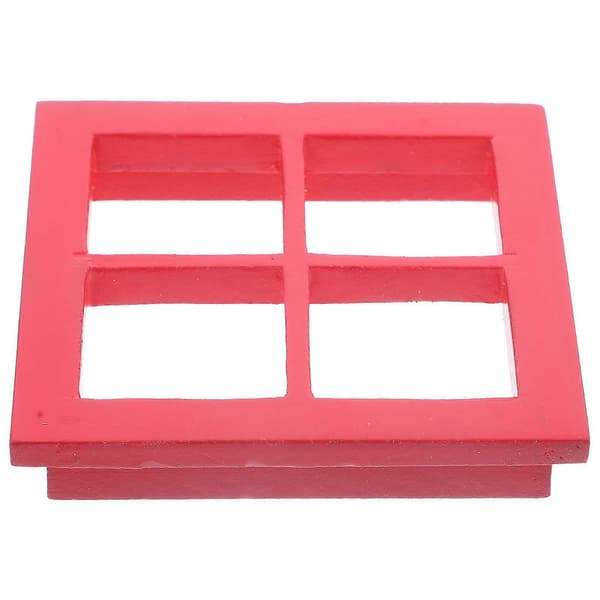 Miniatyrfönster i trä för dockskåp, dekoration, 4-pack [DB]