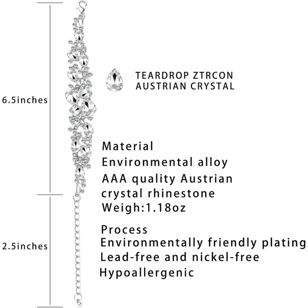 3/4 osainen häämorsiamen kristallikorusetit naisille tytöille, Rhinestone Crystal Statemen