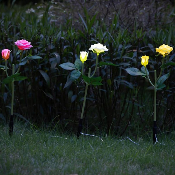 3 utendørs dekorative solcellelamper Landskap dekorative lys Led solroselys Solroselys Solblomst hagelampe