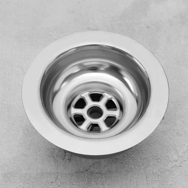 Vask Kolleksjon 114mm Rustfritt Stål Kjøkkenvask Kurv Sil Plugg Avløpsrør Egnet for 83-90mm Vask Diameter Kjøkkenvask Tilbehør [DB]