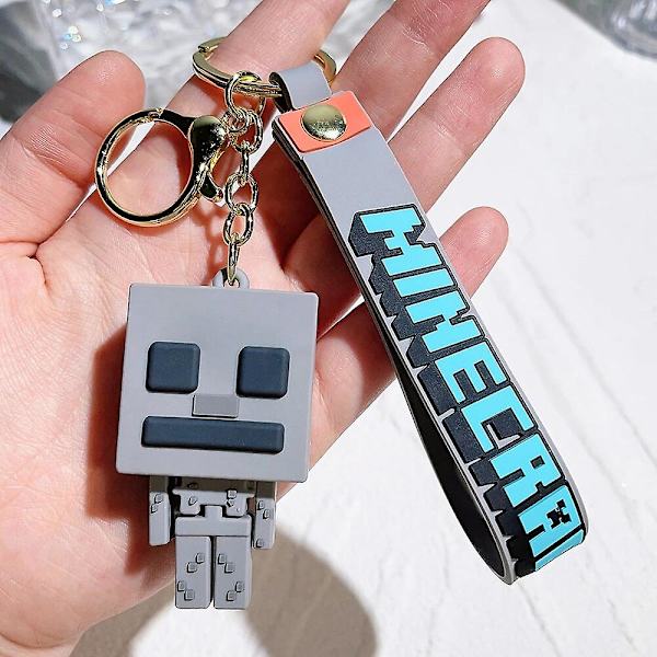 Uusi luovuus Oma maailma 3d hiekkalaatikkopeli avaimenperä Minecraft Pari avaimenperä Laukku riipus Cos toimintahahmo [DB] B