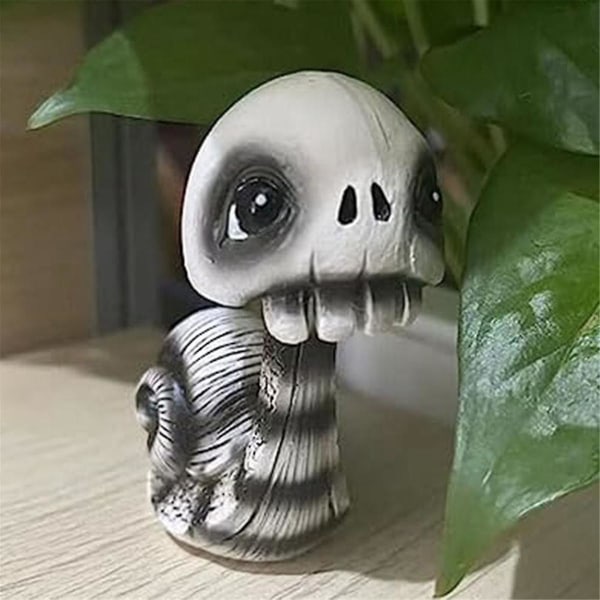 Hodeskalle Negl Figur Skakende Hode Snegleskalle Ornament Skjelettdukke Til Halloweenfest Bil Dashboa