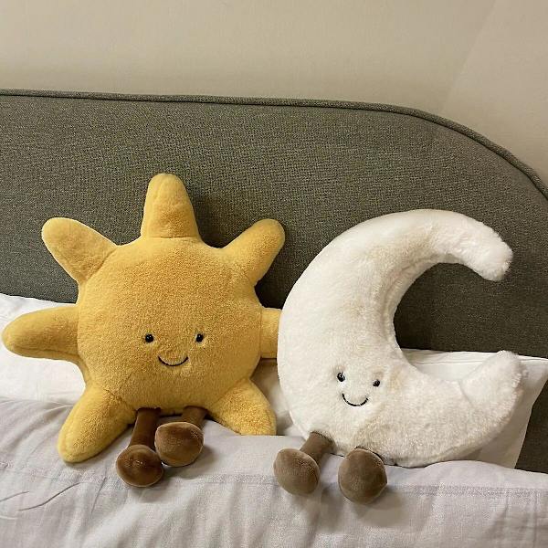 2023 Ny morsom sol og måne plysjleke hjemmedekorasjon julegave [DB] sun 30-35cm
