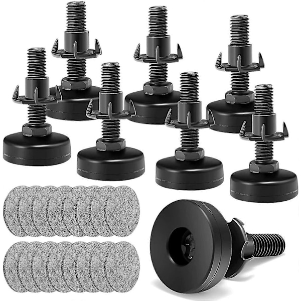 Justerbare Nivelleringsføtter Møbelføtter 3/8 Unc Gjenge Møbeljustering Justerbare Nivelleringsføtter For Bord Stoler Skap Sofa Forhøyer 4stk [DB] 8 Set