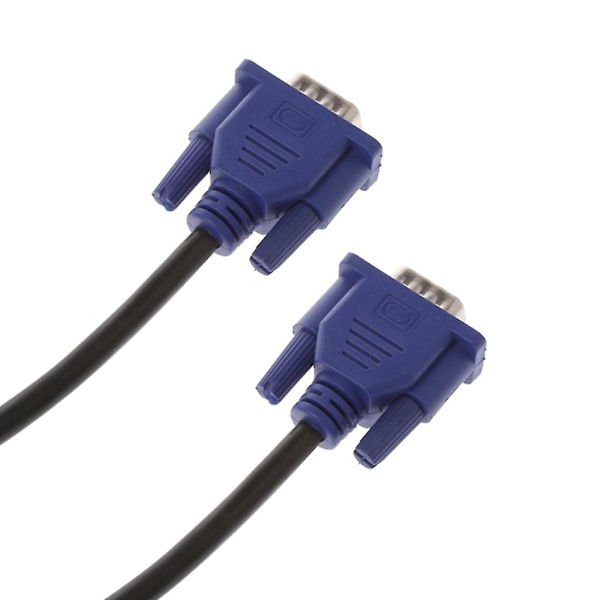 1,5/3/5/10m VGA 15-pin hann til hann forlengelseskabel for PC bærbar projektor HDTV [DB]