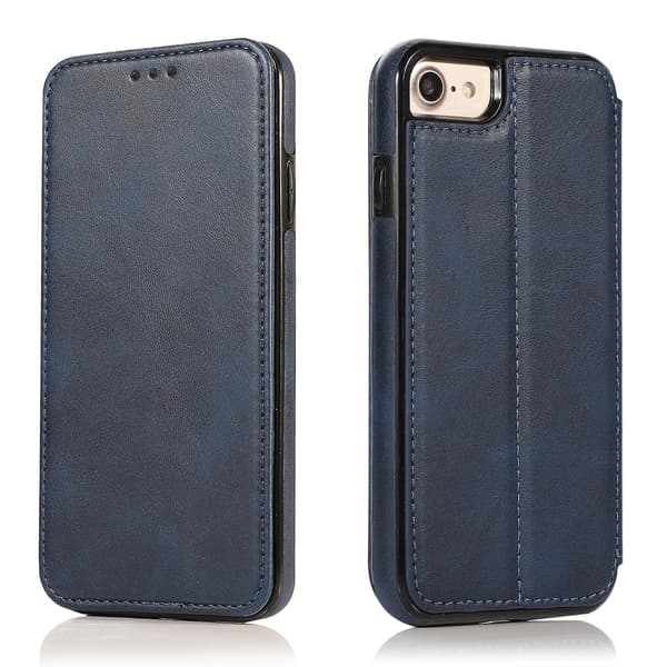 Knight Läderfodral för iPhone SE 2022 / SE 2020 / 7 / 8 [DB] Blue