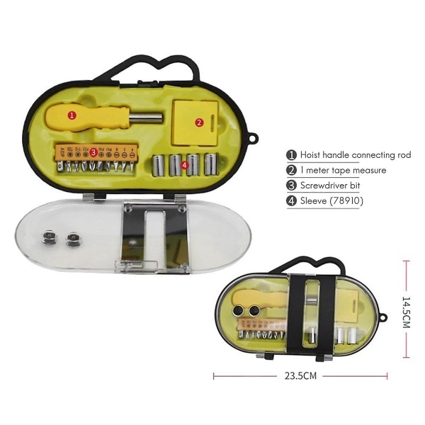 Multifunctional Screwdriver Maintenance Kit, Including Drill Bit, Handle And Connecting Rod Daily M