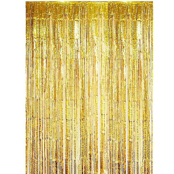 Glitter Drape Metallic Guld 1-Pack [1x2.5m] för Fest Födelsedag Guld [DB]