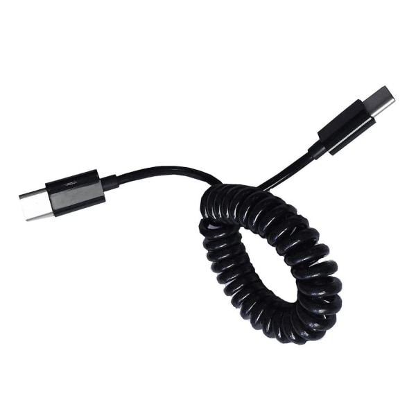 Fjærkabel Usb 3.1 Type C til Type C Ladekabel Retraktbar Type C Datakabel [DB]
