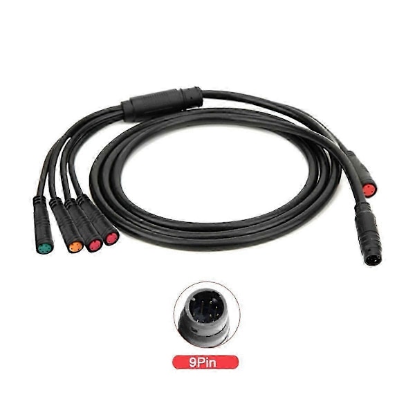 Vandafvisende 9-polet hovedkabel til elcykelcontroller-instrumentbrætforbindelseskabel 2PIN+3PIN+5PIN f db