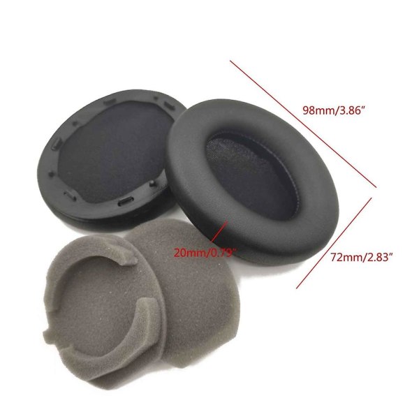For Sony Wh-1000xm3 hodetelefoner Elastiske øreputer Putetrekk øreklokker [DB] Black
