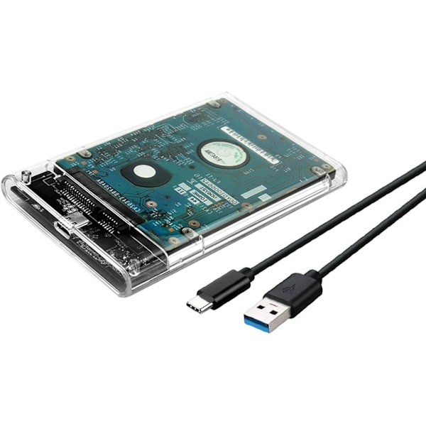 Typ-C USB 3.1 till SATA dator extern hårddisk disk HDD hölje för 2,5 tum 9,5 mm tjocklek Solid State hårddisk SSD låda [DB]