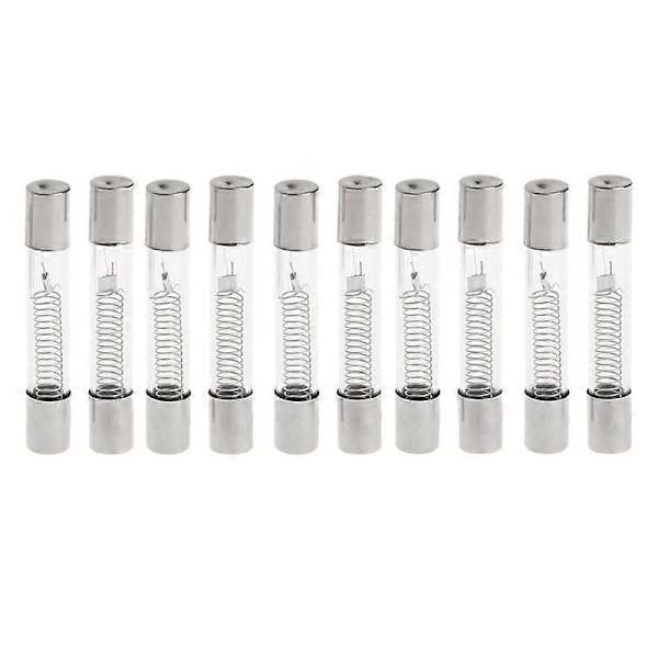 10 stk. 5kv 0.8a 800ma mikrobølgeovn sikring universal patronsikring hurtig sikring [DB] Silver