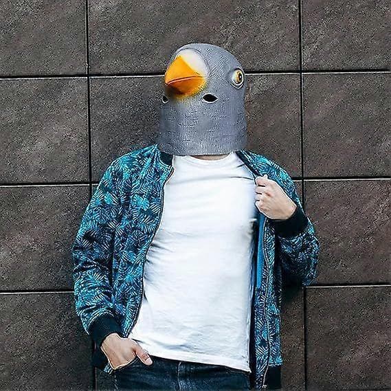 Halloween Nyhet Kyllinghode Maske Kostymefest Hanehode Maske Cosplay Rekvisitter[DB]