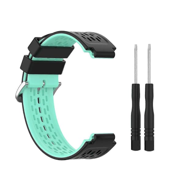 Til Garmin Approach S2 / S4 Silikone Urrem [DB] Black Mint Green