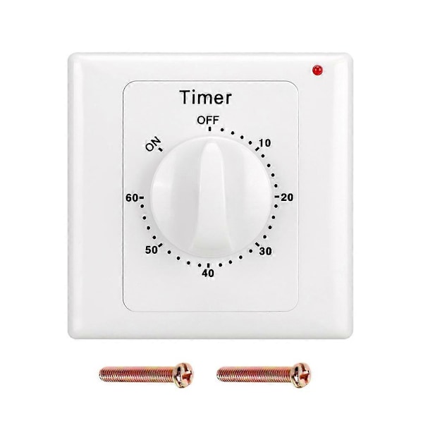110V-240V Högpresterande Pump Timer Switch Elektronisk Kontroll Mekanisk Nedräkningsuttag Tidbrytare 86 Panel (60min) [DB]