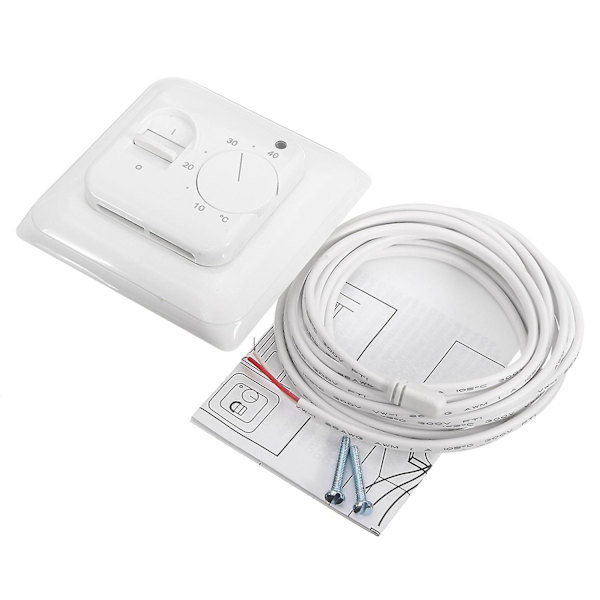 230V 16A Mekanisk Golvvärmetermostat Temperaturreglerbrytare med Golvsensor DB