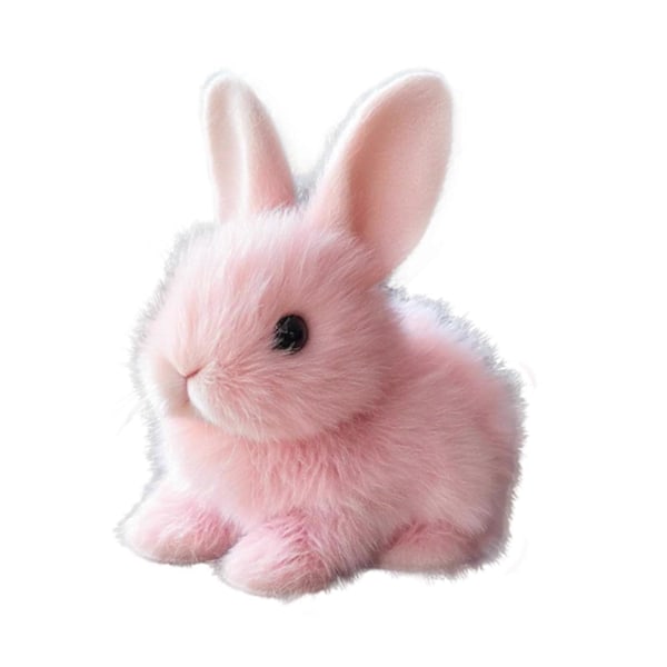 Elektronisk Kanin Plysch Animerad Interaktion Gåva Elektronisk Husdjursleksak för Gåva Vit [DB] Pink 17cmx9cmx18cm