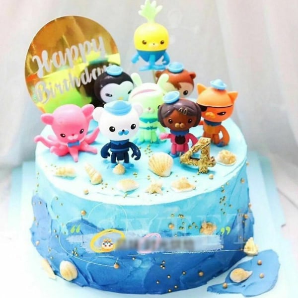 Lasten lahjat 8 kpl/setti Octonauts-hahmot Octo Crew Pack Playset Action Figure Doll Toy Decor Db