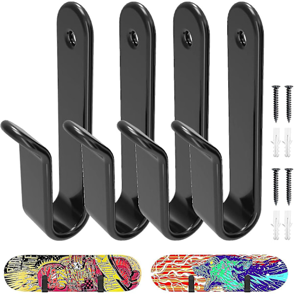 Horisontale Snowboardveggfeste Klips, Snowboardveggstativ Snowboardfeste Oppbevaring Snowboard Display Veggfeste Holder For Rom db 4pcs