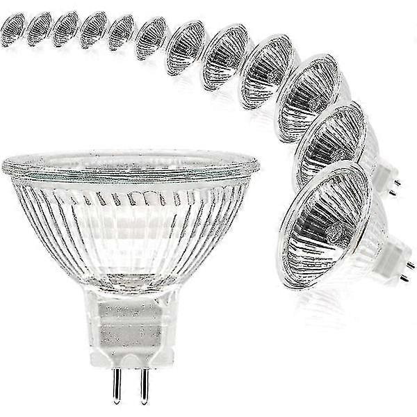 Mr16 Spottivalolamppu 12v 20w Lamppu Gu5.3 Lamppu Himmennettävä 2-napainen Halogeenivalot Lämmin Valkoinen 2700k Pakkaus 12 (mr16-20w-12p) DB