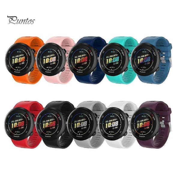 Silikon Erstatningsrem for Garmin Forerunner 45/45S [DB] black