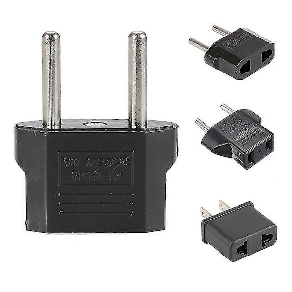 Strømstik adapter konverter europæisk stik USA til EU stik adapter elektrisk oplader stik [DB] US to EU