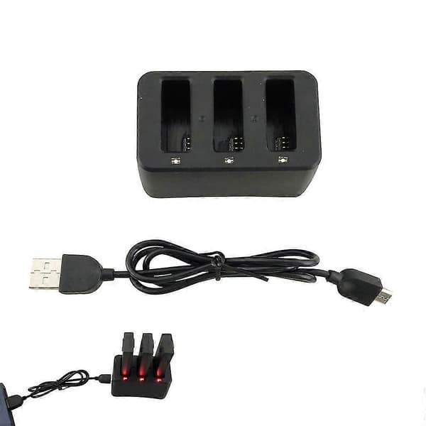 3-i-1 Multi Batterilader Hub Intelligent Hurtiglading For Dji Tello Drone [DB] Black