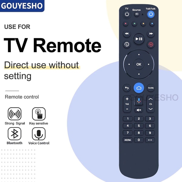 Ny Rc4083802/01br Fjernkontroll For Talk Talk Tv Hub | Smart Tv Box | Android Tv Box [DB]