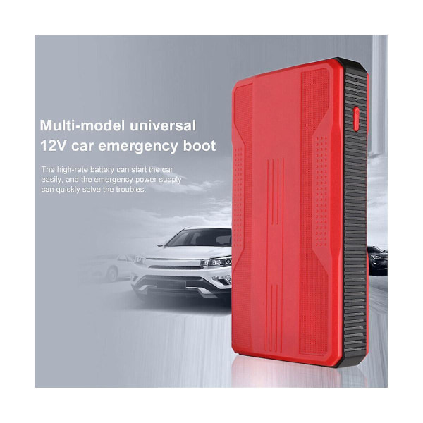Red Car Jump Booster Batterioplader Udstyr Bil Power Bank Bil Emergency Power Car Emergency Pow