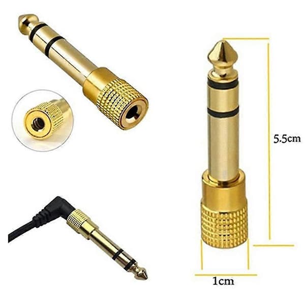 1/8 3,5 mm hun til 6,5 mm 1/4 han hovedtelefonstik adapterstik stereo-lyd[DB]