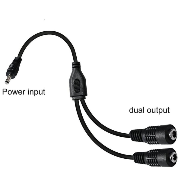 1 til 2-vejs strømstikkabel 3,5 mm x 1,35 mm 1 han til 2 hun adapterkabel [DB]