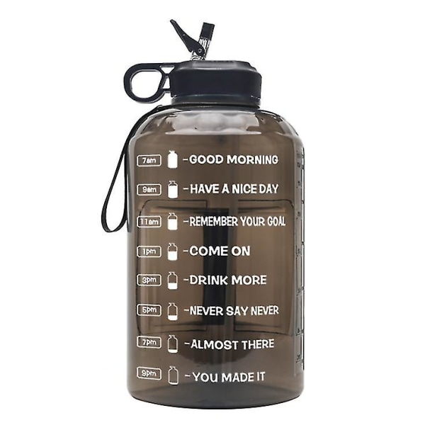 3.78l Large Water Bottle Hydration With Motivational Time Marker Reminder